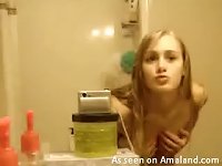 Free Sex Sexy  Teen Does A Striptease After Shower